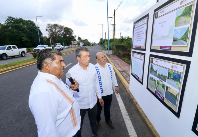 Inaugura Rutilio Escandón la reconstrucción del camino Arriaga-Tapachula-Álvaro Obregón-Mazatán