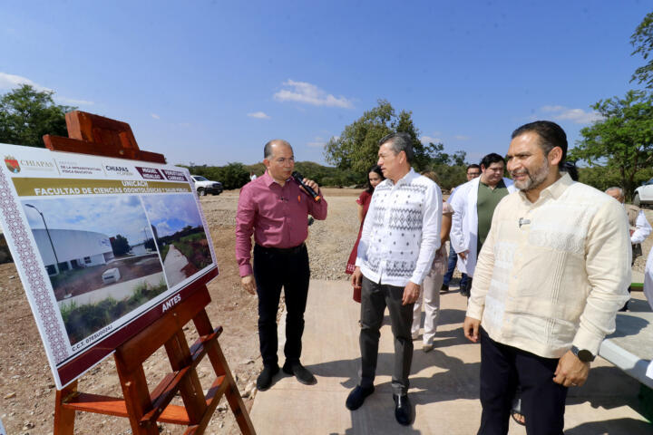 Rutilio Escandón inaugura edificio en la sede de la Unicach de Venustiano Carranza