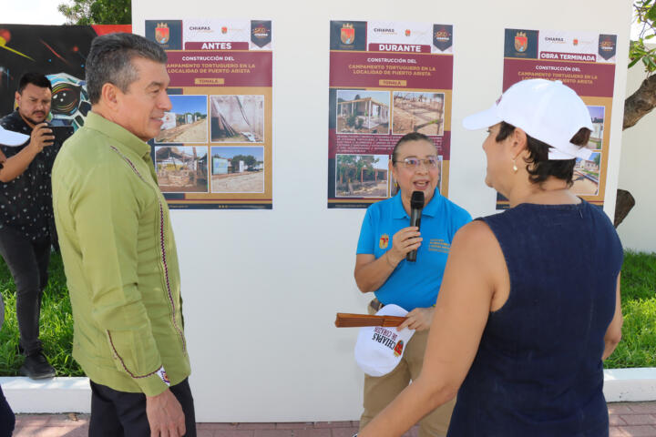 Rutilio Escandón entrega rehabilitación de tortugueros de Puerto Arista, Boca del Cielo, Costa Azul y Barra Zacapulco