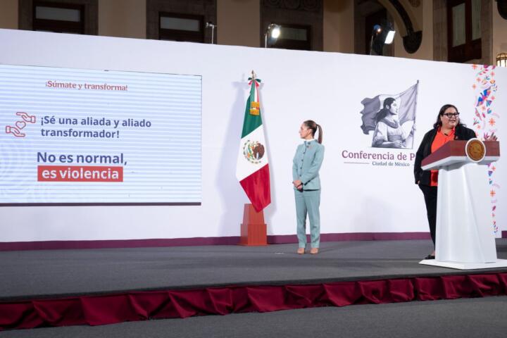 Presidenta Claudia Sheinbaum presenta campaña permanente: ¡Es tiempo de mujeres sin violencia! ¡Súmate y transforma!