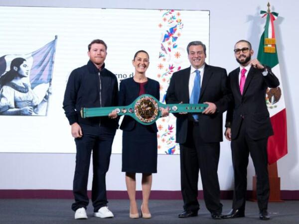 Presidenta Claudia Sheinbaum anuncia clase de box más grande del mundo; “Canelo” Álvarez difundirá este evento deportivo