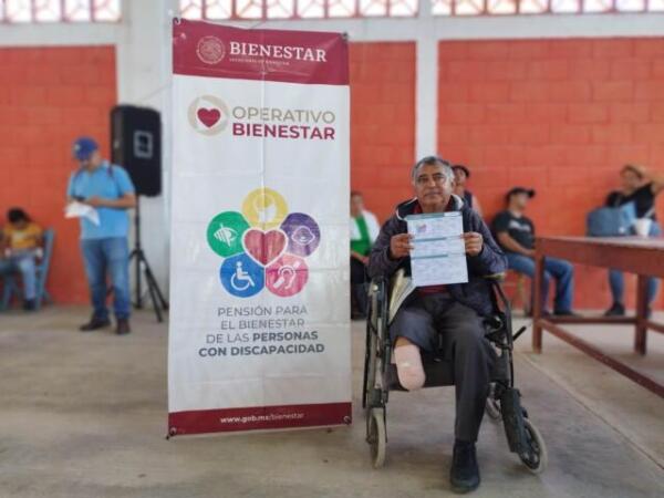 En Chiapas, 81mil 282 personas son derechohabientes de la Pensión para el Bienestar de las Personas con Discapacidad Permanente