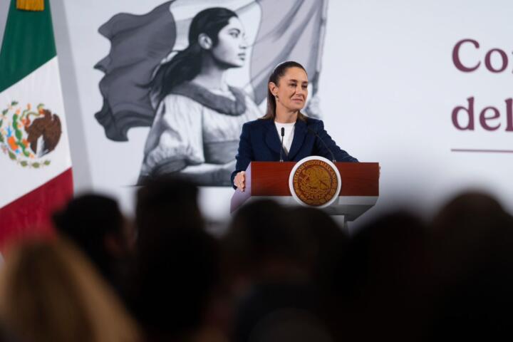 Celebra presidenta Claudia Sheinbaum unión de todas las fuerzas políticas del país en defensa de México ante revisión del T-MEC