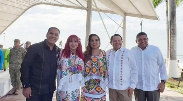 Eduardo Ramírez acompaña a Claudia Sheinbaum al primer aniversario del Tren Maya