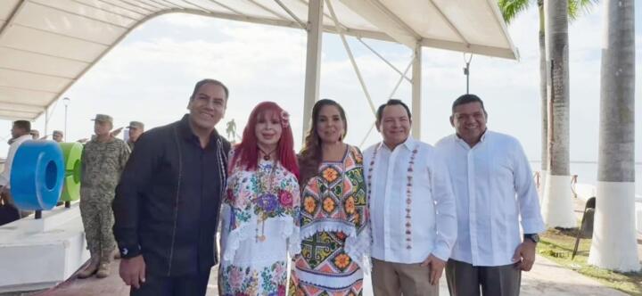 Eduardo Ramírez acompaña a Claudia Sheinbaum al primer aniversario del Tren Maya