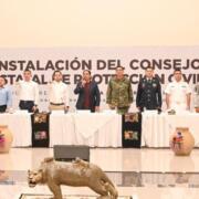 Presente Juan Carlos Moreno Guillén en la Instalación y toma de protesta del Consejo Estatal de Protección Civil.