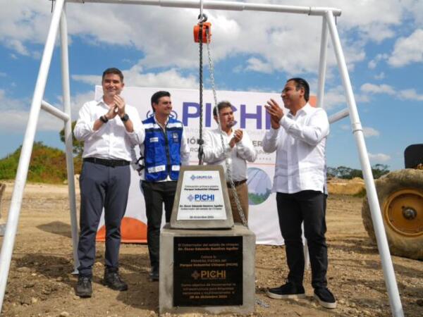 Encabeza Eduardo Ramírez colocación de la primera piedra del Parque Industrial Chiapas, en Berriozábal