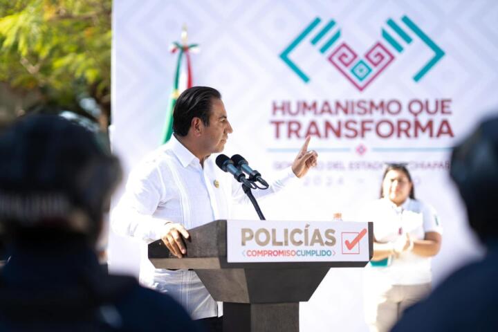 Constata Eduardo Ramírez incremento salarial a policías y reafirma compromiso con la seguridad de Chiapas