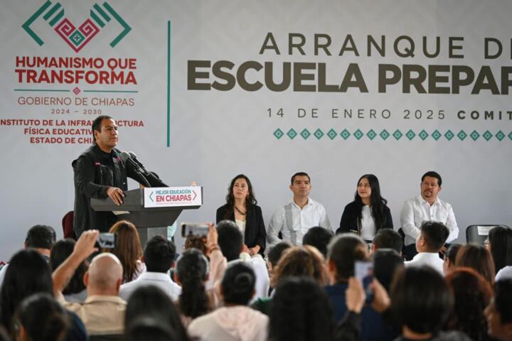 Arranca Eduardo Ramírez eje de Infraestructura Educativa con inicio de obras en escuelas de Comitán