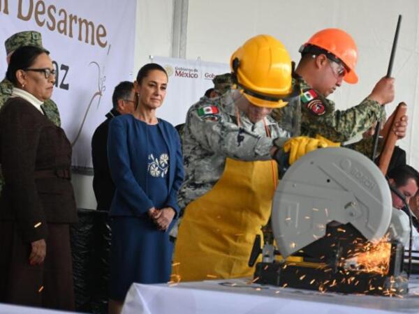 “Sí al desarme, sí a la paz” enseña al mundo que en México construimos justicia y paz: presidenta Claudia Sheinbaum