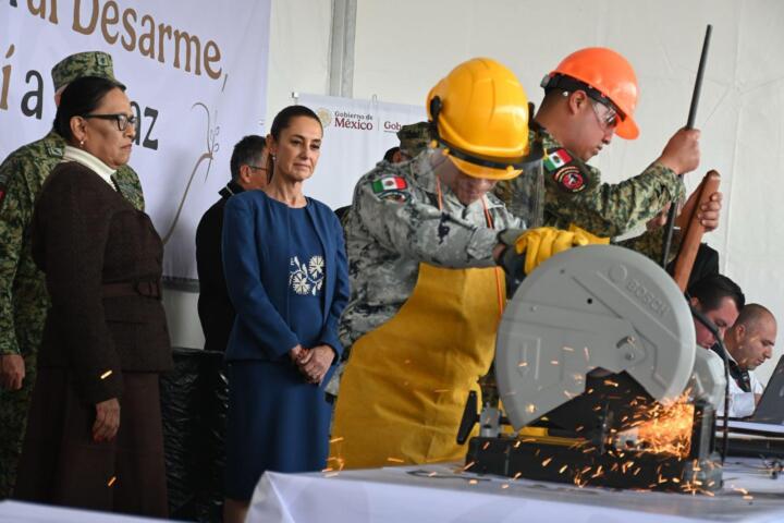 “Sí al desarme, sí a la paz” enseña al mundo que en México construimos justicia y paz: presidenta Claudia Sheinbaum