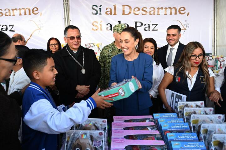 “Sí al desarme, sí a la paz” enseña al mundo que en México construimos justicia y paz: presidenta Claudia Sheinbaum