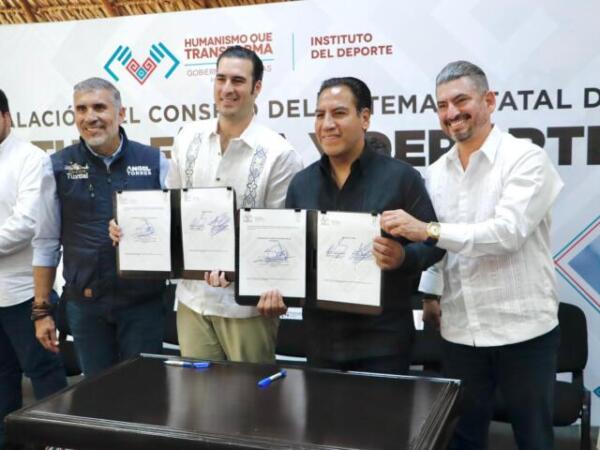 Titular de Instituto del Deporte firma instalación del Consejo del Sistema Estatal de Cultura Física y Deporte