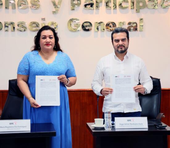 Firman IEPC y SEECH, convenio para realizar foros de consulta relativos al Programa de Alfabetización “Chiapas Puede”