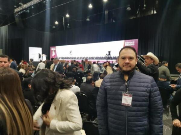 Emmanuel de Jesús Córdova García asiste al encuentro nacional municipal convocado por la presidenta de los estados unidos mexicanos Dra. Claudia Sheinbaum Pardo