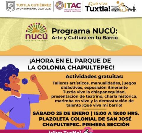 NUCÚ: Arte y Cultura en tu Barrio llega a la colonia Chapultepec