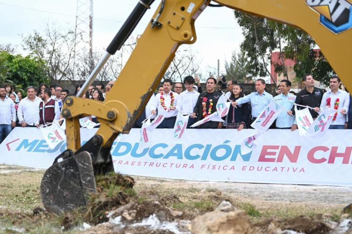 Arranca Eduardo Ramírez eje de Infraestructura Educativa con inicio de obras en escuelas de Comitán