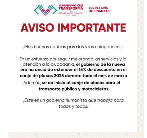 Gobierno de la Nueva Era extiende 15 % de descuento en el canje de placas y comienza el emplacamiento de motocicletas y transporte público