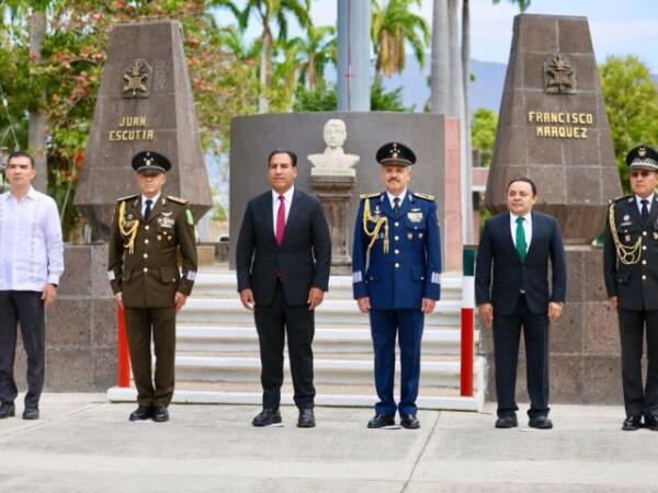 Asiste Eduardo Ramírez a la Ceremonia Conmemorativa al 112 Aniversario del Ejército Mexicano