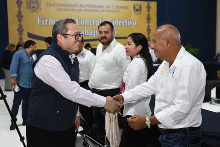 Firman UNACH y Sindicato del Personal Académico el Contrato Colectivo de Trabajo 2025