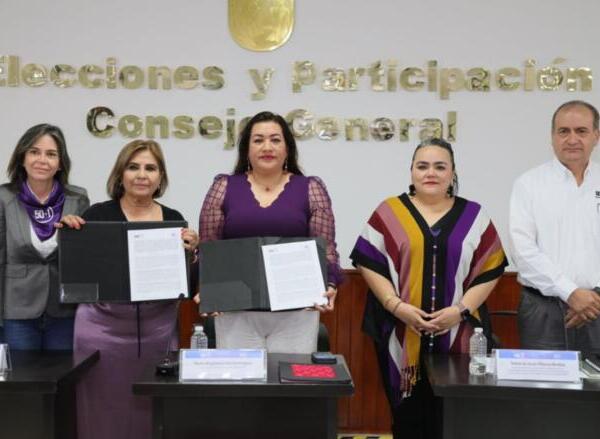 Firman Convenio IEPC y la Colectiva 50+1 Chiapas