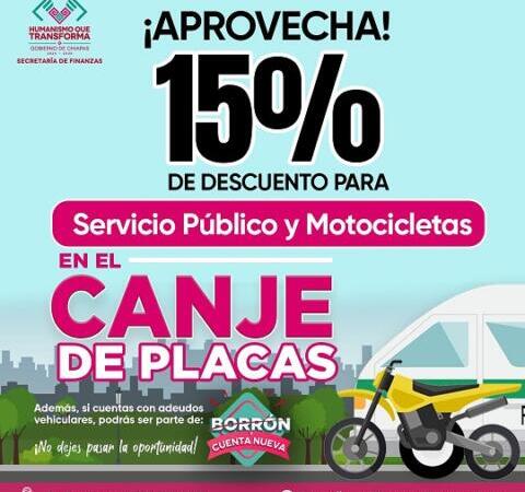 Atención motociclistas y transporte público: ¡Aprovecha el descuento y realiza el Canje de Placas 2025!