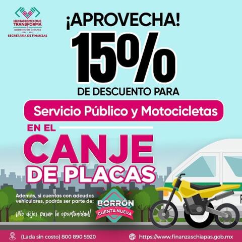 Atención motociclistas y transporte público: ¡Aprovecha el descuento y realiza el Canje de Placas 2025!