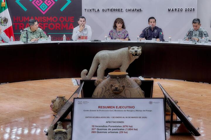 Realizan seguimiento y evaluación de la Estrategia de Prevención y Combate de Incendios Forestales en Chiapas