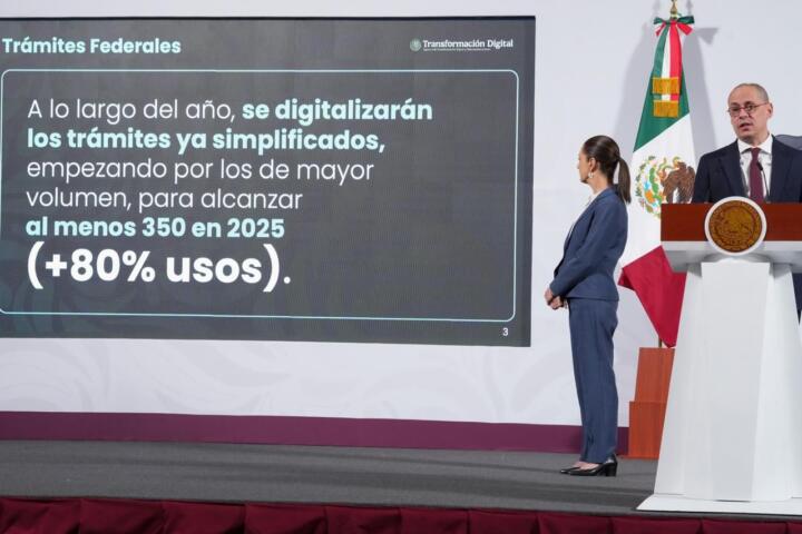 Presidenta Claudia Sheinbaum informa que hoy se publica en el DOF Reducción de 342 a 151 trámites federales para tener un gobierno más eficiente, menos burocrático y sin corrupción