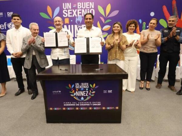 DIF Municipal refrenda su compromiso con la niñez chiapaneca en firma de convenio con UNICEF