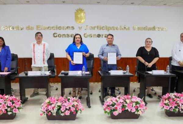 Firman Convenio de Colaboración IEPC y el Icatech
