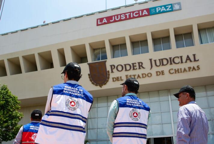 Participa Poder Judicial del Estado de Chiapas en el Primer Simulacro Nacional 2025