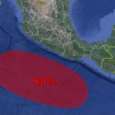 SMN eleva al 80% la posibilidad de ciclón frente a costas del Pacífico mexicano