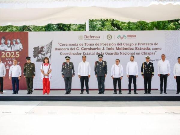 Asiste Juan Carlos Moreno a la toma de protesta del nuevo coordinador estatal de la Guardia Nacional