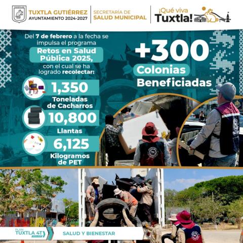 Retos en Salud Pública Municipal llega a más colonias en Tuxtla