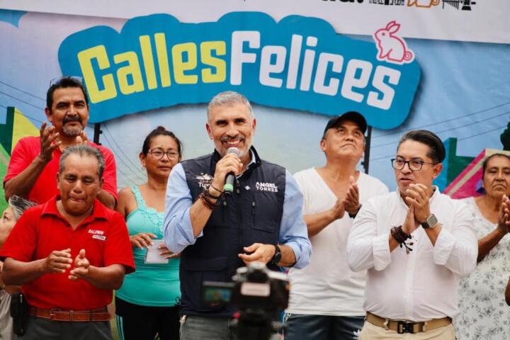Inaugura Angel Torres una calle más en colonia 6 de Junio