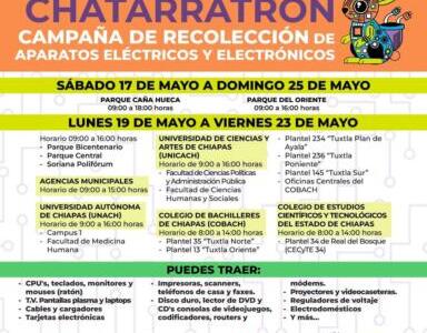 Invita Ayuntamiento de Tuxtla a participar en Chatarratrón en Caña Hueca