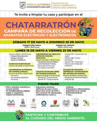 Invita Ayuntamiento de Tuxtla a participar en Chatarratrón en Caña Hueca