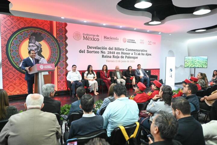 Honran Gobierno de Chiapas y Lotería Nacional a Reina Roja de Palenque con Sorteo Superior