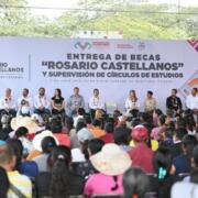 Eduardo Ramírez entrega becas y supervisa círculos de estudio en La Trinitaria y Las Rosas