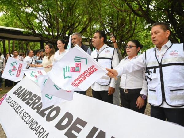 Eduardo Ramírez arranca obras para mejoramiento de la Escuela Secundaria General Joaquín Miguel Gutiérrez