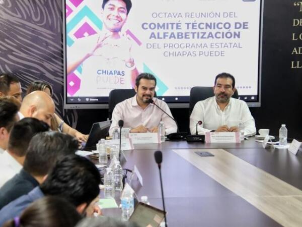 Subsistemas educativos presentan avances del programa Chiapas Puede en reunión del Comité Técnico de Alfabetización