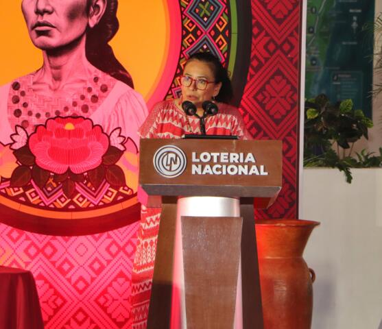 Rinden homenaje a la Reina Roja de Palenque, con billete conmemorativo de la Lotería Nacional
