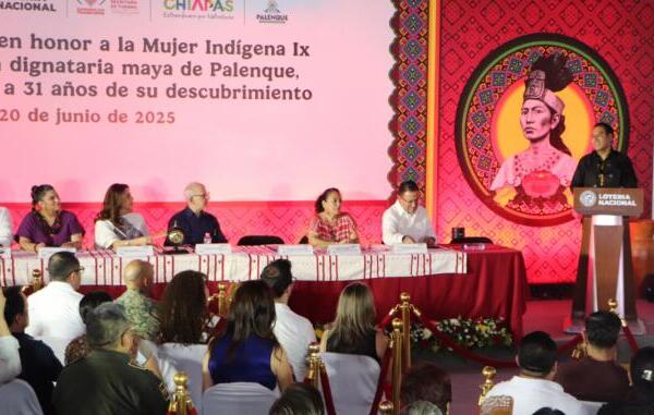 Rinden homenaje a la Reina Roja de Palenque, con billete conmemorativo de la Lotería Nacional