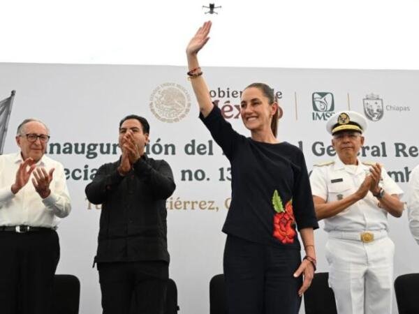 Claudia Sheinbaum, junto a Eduardo Ramírez, inaugura Hospital “XIV de septiembre” del IMSS