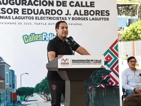Eduardo Ramírez y Angel Torres inauguran modernización de calle de las colonias Laguitos Electricistas y Borges Laguitos