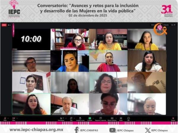 Realiza IEPC conversatorio "Avances y retos para la inclusión y desarrollo de las Mujeres en la vida pública"