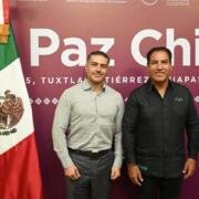 Eduardo Ramírez y Omar García Harfuch refrendan compromiso por la paz y la seguridad en Chiapas