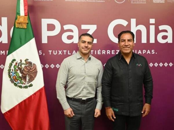 Eduardo Ramírez y Omar García Harfuch refrendan compromiso por la paz y la seguridad en Chiapas