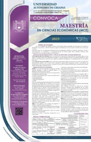 Abierta la convocatoria para cursar la Maestría en Ciencias Económicas en la UNACH